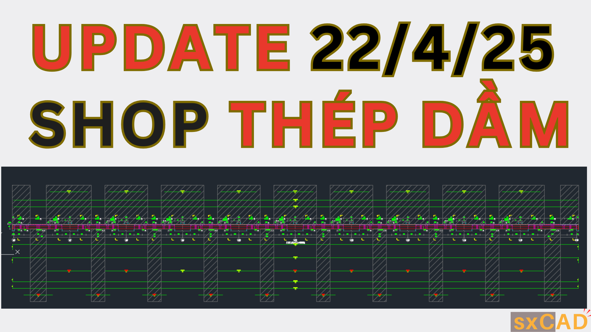 Shop Thép trên AutoCAD: Tính năng mới giúp cắt thép dầm CHÍNH XÁC